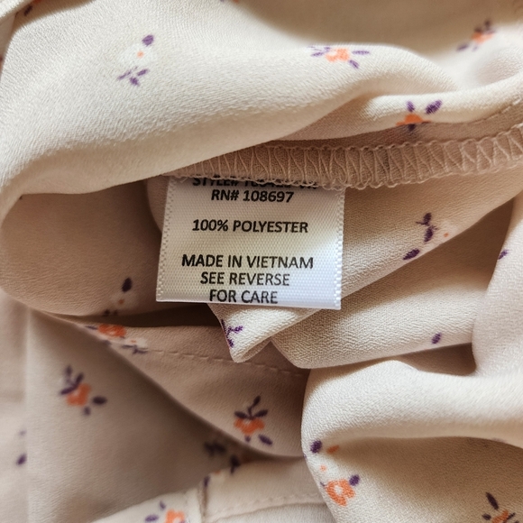 Daisy May Semi Sheer Cream Blouse Size S - Picture 5 of 6